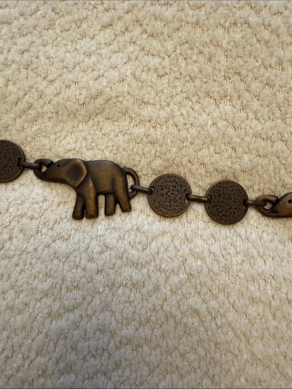 Calypso St. Barth for Target Elephant Coin Chain Belt Boho Bronze Tone One Size